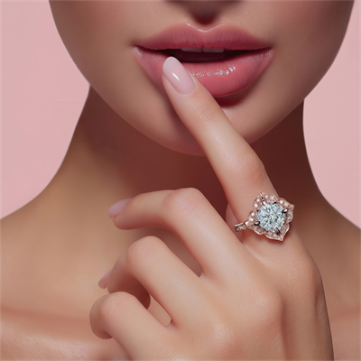 1.50 center Lab Grown Art deco Halo engagement ring`for Rounds Cushions and Princess diamonds