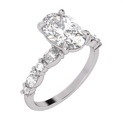 1.50 Center Oval Lab diamond Min F VS1 Ideal-Cut