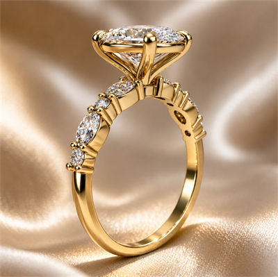 1.50 Center Oval Lab diamond Min F VS1 Ideal-Cut