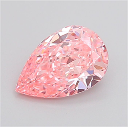 Picture of Lab Grown Diamond 1.66 Carats, Pear with  Cut, Fancy Vivid Pink Color, VS1 Clarity and Certified by IGI