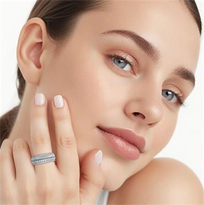 Natural diamonds anniversary or cocktail ring