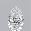 Natural Diamond 0.50 Carats, Pear with  Cut, F Color, VVS2 Clarity and Certified by GIA