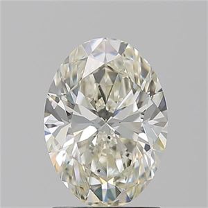 Picture of Natural Diamond 1.71 Carats, Oval with  Cut, J Color, SI1 Clarity and Certified by GIA