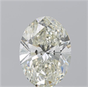 Natural Diamond 3.33 Carats, Oval with  Cut, K Color, SI2 Clarity and Certified by GIA