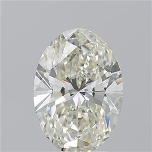 Picture of Natural Diamond 3.33 Carats, Oval with  Cut, K Color, SI2 Clarity and Certified by GIA