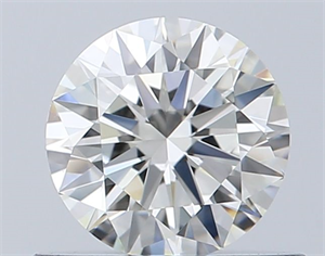 Foto Diamante Natural 0.53 quilates, Redondo , Color J, claridad IF y certificado GIA de