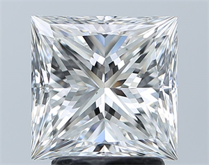 Picture of Natural Diamond 2.52 Carats, Princess with  Cut, E Color, VS2 Clarity and Certified by GIA