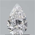 Natural Diamond 0.53 Carats, Pear with  Cut, D Color, VS1 Clarity and Certified by GIA