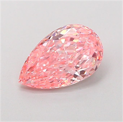 Picture of Lab Grown Diamond 1.29 Carats, Pear with  Cut, Fancy Vivid Pink Color, VS1 Clarity and Certified by IGI