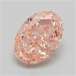 Picture of Lab Grown Diamond 2.71 Carats, Oval with  Cut, Fancy Intense Pink Color, VS1 Clarity and Certified by IGI