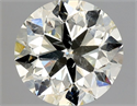Natural Diamond 1.02 Carats, Round with Very Good Cut, L Color, SI2 Clarity and Certified by HRD