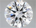 Lab Grown Diamond 6.02 Carats, Round with Excellent Cut, E Color, VVS2 Clarity and Certified by IGI