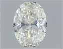 Natural Diamond 0.60 Carats, Oval with  Cut, J Color, VS1 Clarity and Certified by GIA