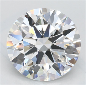 Picture of Lab Grown Diamond 3.01 Carats, Round with Excellent Cut, D Color, VVS2 Clarity and Certified by GIA