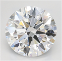 Lab Grown Diamond 3.10 Carats, Round with Ideal Cut, D Color, VVS1 Clarity and Certified by IGI