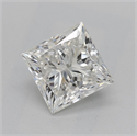 Natural Diamond 1.32 Carats, Princess with  Cut, I Color, SI1 Clarity and Certified by GIA