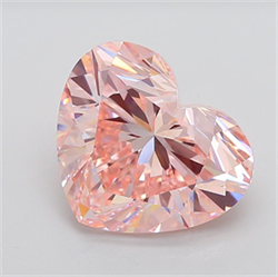 Picture of Lab Grown Diamond 9.68 Carats, Heart with  Cut, Fancy Intense Pink Color, VS1 Clarity and Certified by IGI