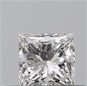 Natural Diamond 0.34 Carats, Princess with  Cut, E Color, VVS2 Clarity and Certified by GIA