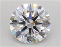 Lab Grown Diamond 2.52 Carats, Round with Ideal Cut, D Color, VVS1 Clarity and Certified by IGI