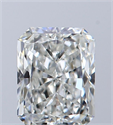Natural Diamond 0.61 Carats, Radiant with  Cut, H Color, VVS1 Clarity and Certified by GIA