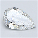 Natural Diamond 2.01 Carats, Pear with  Cut, F Color, VS2 Clarity and Certified by GIA