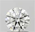 Lab Grown Diamond 1.02 Carats, Round with Ideal Cut, D Color, VVS2 Clarity and Certified by IGI