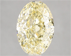 Picture of Lab Grown Diamond 3.04 Carats, Oval with  Cut, Fancy Intense Yellow Color, VS2 Clarity and Certified by IGI