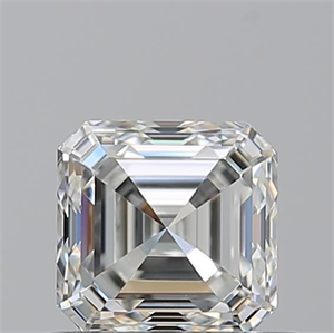 Picture of Natural Diamond 0.71 Carats, Asscher with  Cut, I Color, VVS2 Clarity and Certified by GIA