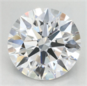 Lab Grown Diamond 2.47 Carats, Round with Excellent Cut, D Color, VVS1 Clarity and Certified by GIA