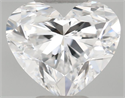 Natural Diamond 0.40 Carats, Heart with  Cut, D Color, VVS2 Clarity and Certified by GIA