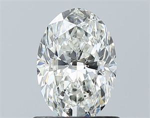 Foto Diamante Natural 0.90 quilates, Ovalado , Color G, claridad SI2 y certificado GIA de