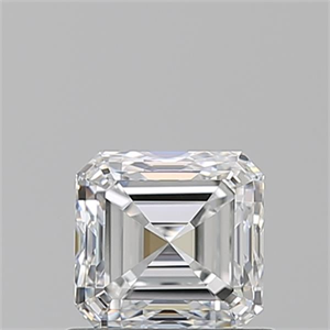 Foto Diamante Natural 0.90 quilates, Asscher , Color E, claridad VVS2 y certificado GIA de