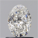 Natural Diamond 0.64 Carats, Oval with  Cut, F Color, VVS2 Clarity and Certified by GIA