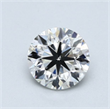 Natural Diamond 0.95 Carats, Round with Very Good Cut, H Color, SI1 Clarity and Certified by GIA