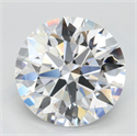 Lab Grown Diamond 3.15 Carats, Round with Ideal Cut, D Color, VVS1 Clarity and Certified by IGI