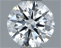 Natural Diamond 0.53 Carats, Round with Excellent Cut, F Color, VVS2 Clarity and Certified by IGI