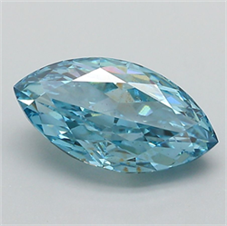 Picture of Lab Grown Diamond 2.29 Carats, Marquise with  Cut, Fancy Vivid Blue Color, VS1 Clarity and Certified by IGI