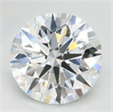 Lab Grown Diamond 2.87 Carats, Round with Ideal Cut, D Color, VVS1 Clarity and Certified by IGI