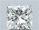 Natural Diamond 1.00 Carats, Princess with  Cut, H Color, VS1 Clarity and Certified by GIA