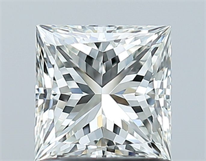 Picture of Natural Diamond 1.00 Carats, Princess with  Cut, H Color, VS1 Clarity and Certified by GIA