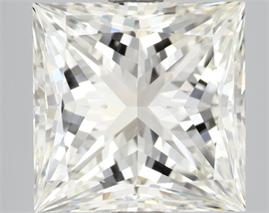 Picture of Natural Diamond 4.03 Carats, Princess with  Cut, I Color, VVS2 Clarity and Certified by IGI