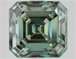 Picture of Lab Grown Diamond 4.25 Carats, Asscher with  Cut, Fancy Vivid Green Color, VS1 Clarity and Certified by IGI