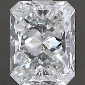 Picture of Natural Diamond 1.20 Carats, Radiant with  Cut, F Color, VVS1 Clarity and Certified by GIA