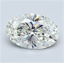 Natural Diamond 4.00 Carats, Oval with  Cut, I Color, VS1 Clarity and Certified by GIA