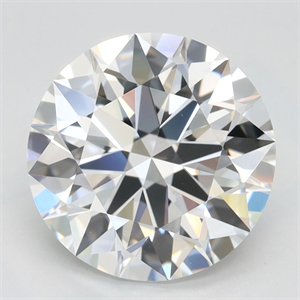 Picture of Lab Grown Diamond 3.19 Carats, Round with Ideal Cut, D Color, IF Clarity and Certified by IGI