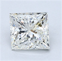 Natural Diamond 1.71 Carats, Princess with  Cut, I Color, VS2 Clarity and Certified by GIA