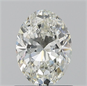 Natural Diamond 0.91 Carats, Oval with  Cut, H Color, VVS2 Clarity and Certified by GIA