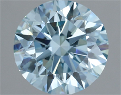 Picture of Lab Grown Diamond 2.06 Carats, Round with Ideal Cut, Fancy Vivid Blue Color, VS1 Clarity and Certified by IGI