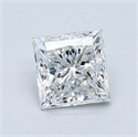 Diamante Natural 0.91 quilates, Princesa , Color D, claridad SI1 y certificado GIA
