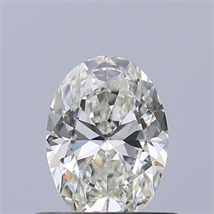 Picture of Natural Diamond 0.51 Carats, Oval with  Cut, G Color, VVS2 Clarity and Certified by IGI
